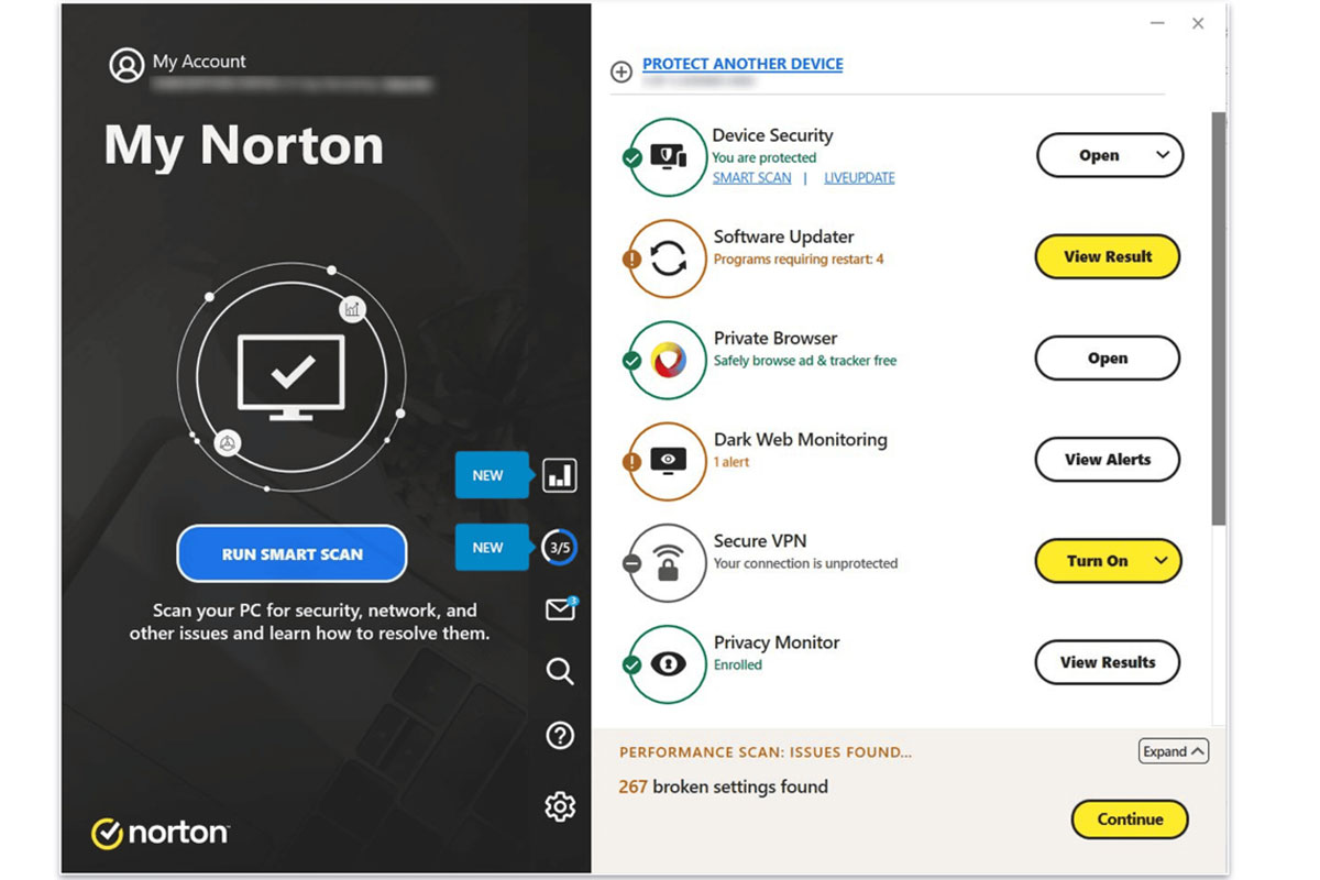 Antivírus Norton 360 em 2025 - Análise completa.