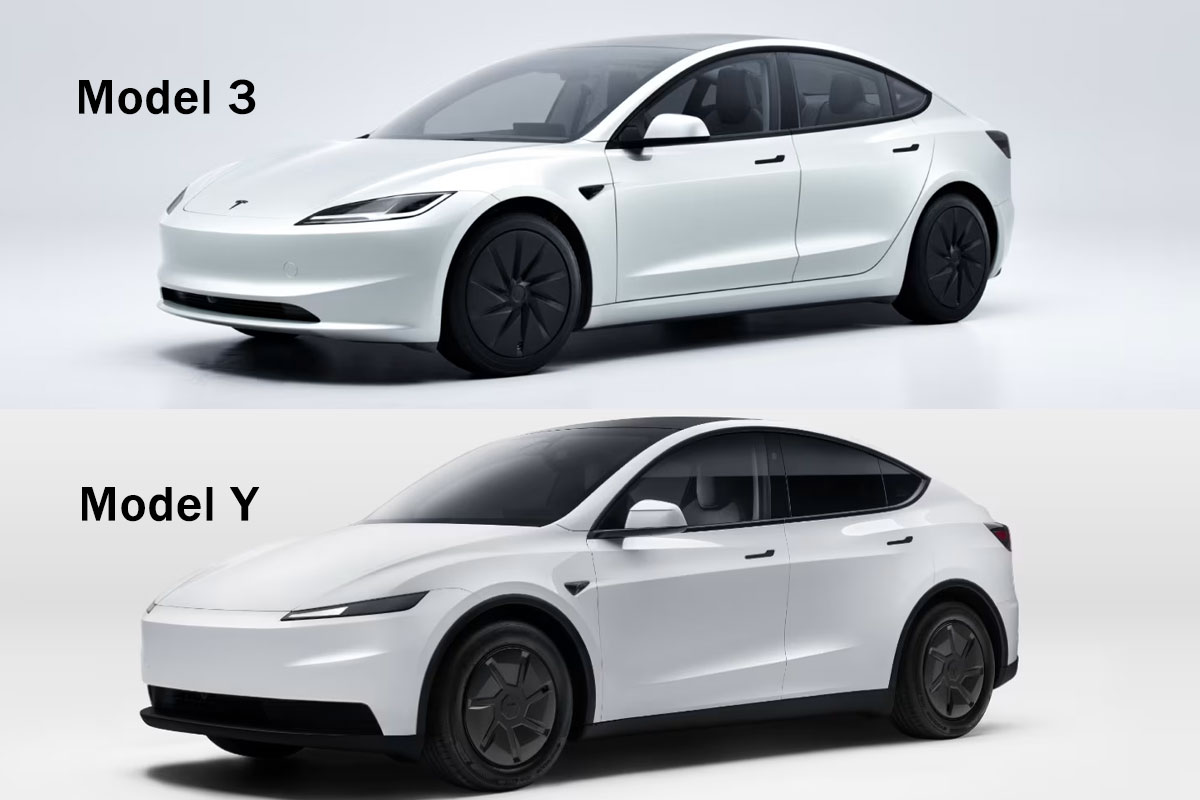 Tesla Model Y e Model 3